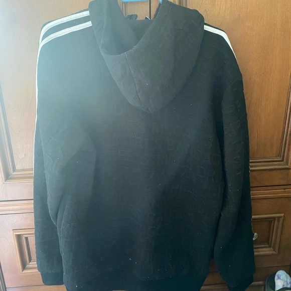 Black Adidas Hoodie Size Mens Large - Picture 2 of 3